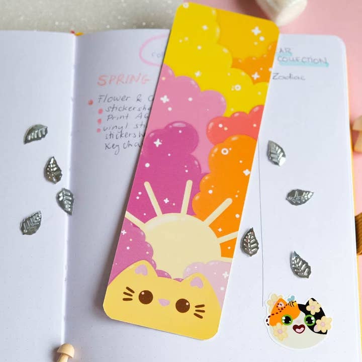 Marcador de Livro de Gato Bonito do Nascer do Sol por atacado de Sparkles in the Wild