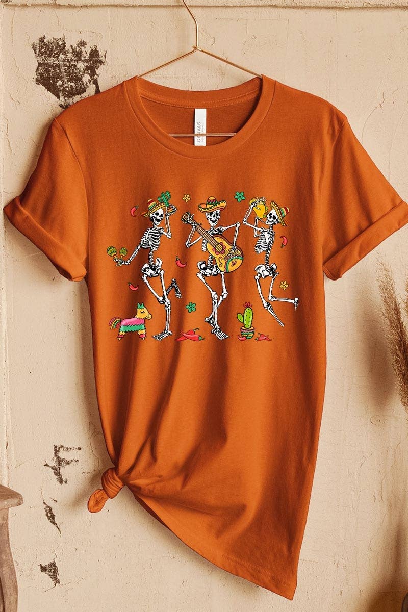 COLORBEAR - Wholesale T-Shirt (Graphic) - Women's - Cinco De Mayo Skeleton Graphic Tee6