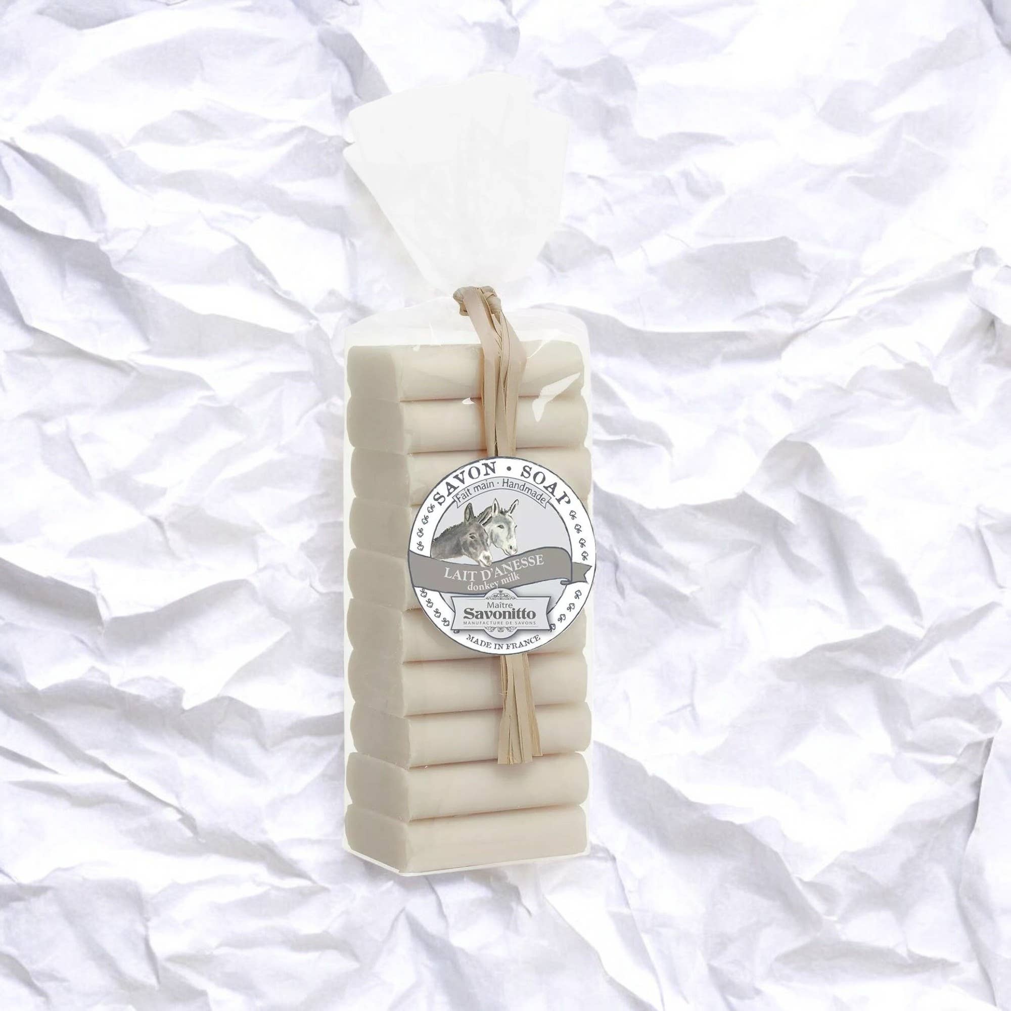 MAITRE SAVONITTO – sabonete sólido por atacado – Pack com 10 sabonetes de leite de jumenta, 24 g1