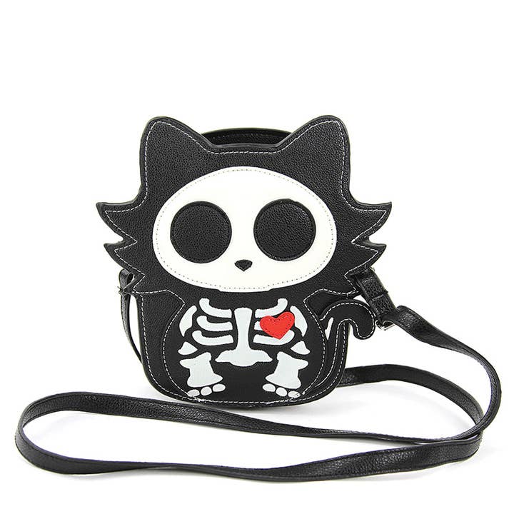 COMECO INC – wholesale Crossbody bag – Women's – Glow in the Dark Sugar Skull Cat Crossbody Bag