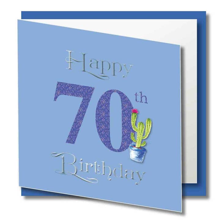Happy Birthday Wenskaart - Age Seventy (70) voor wholesale door Zaquarella