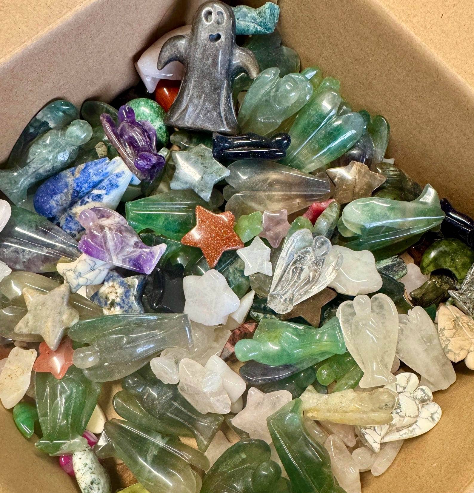 Elf Kendal Hippies - Wholesale Spiritual Stone/Crystal - wonky crystals 5 pieces Tower Moon misshaped bargain by elf1