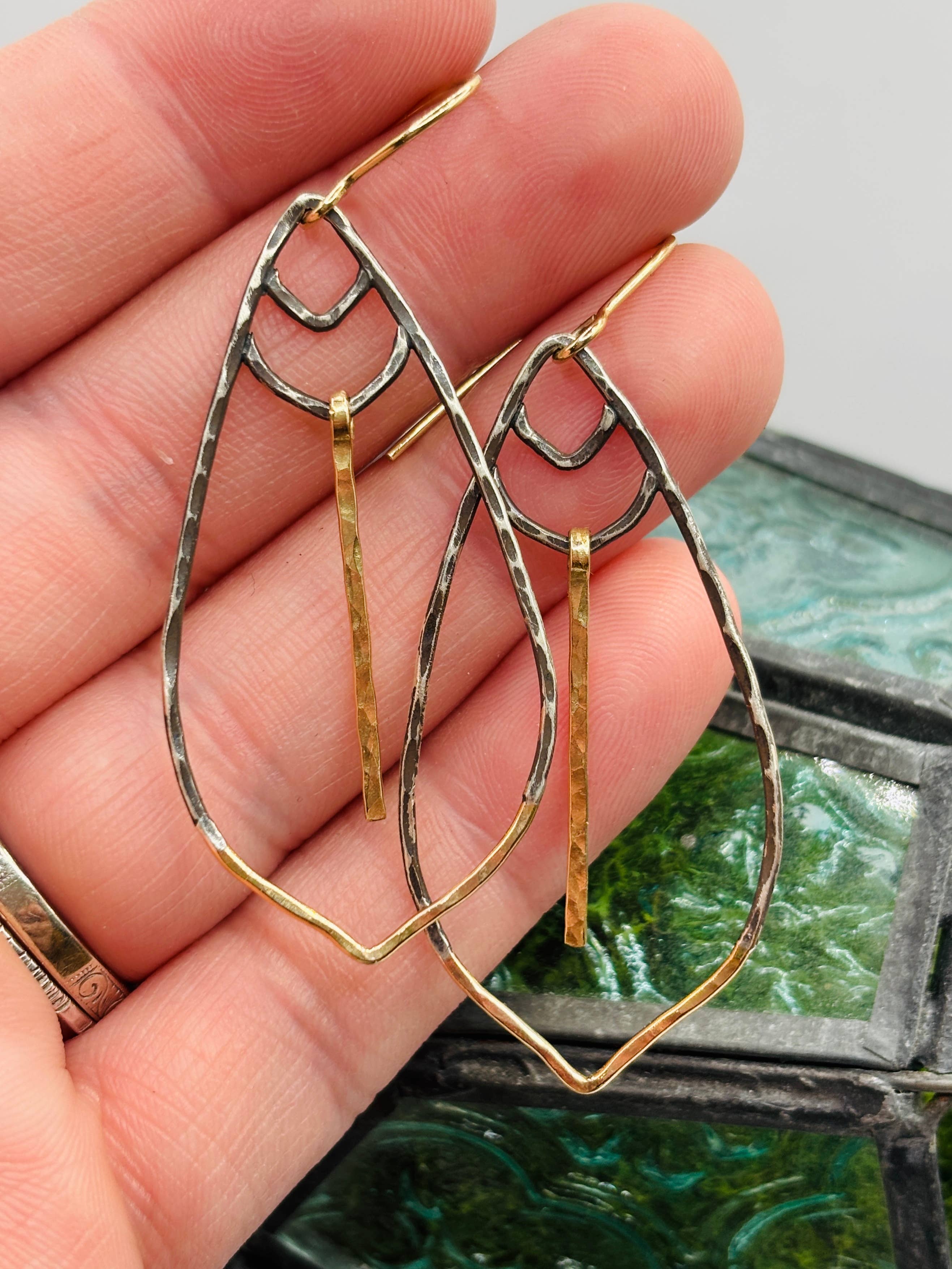 Rachel Renee Jewelry - Wholesale Dangle Earrings - SERAFINA Boho Goddess Mixed Metal Earrings 1