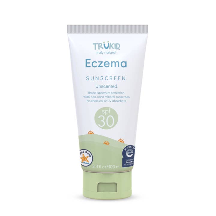TruKid Eczema (Unscented) Daily SPF30 Sunscreen 3.4oz for wholesale by Tree Star Group, Inc. dba TruKid and TruBaby