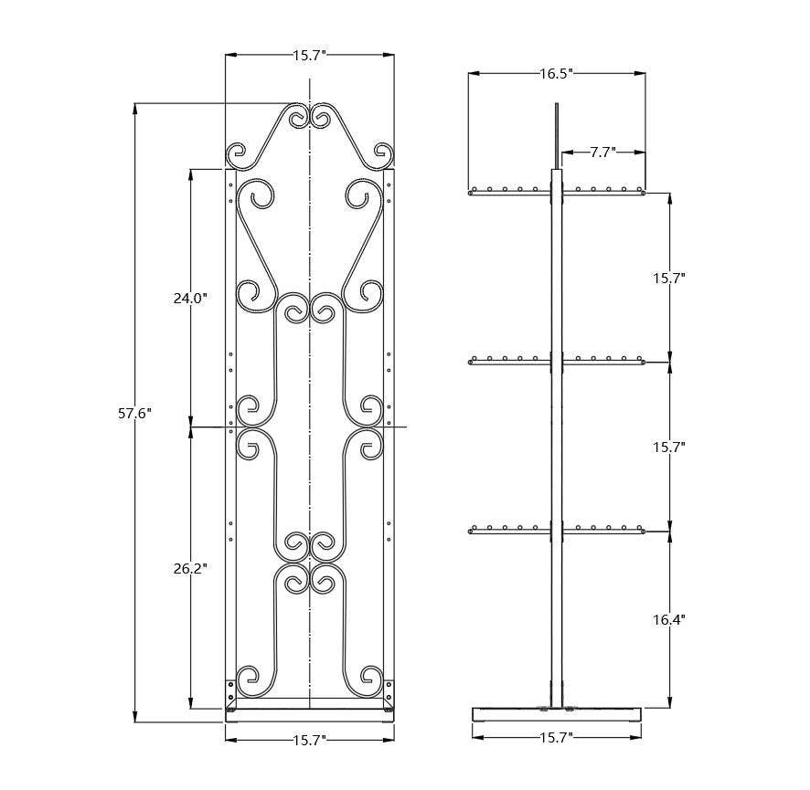 FIXTUREDISPLAYS – wholesale Retailer display stand/case – Two Sided Decorative Clothing Purse Jewelry Store Display Hanging Stand1007179