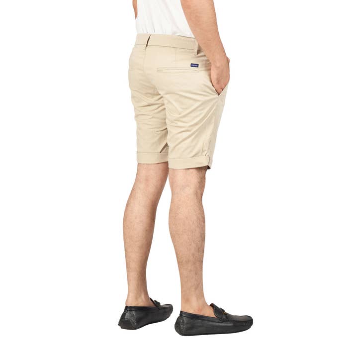 Textured Slim Fit Chino Shorts for wholesale by Soroor