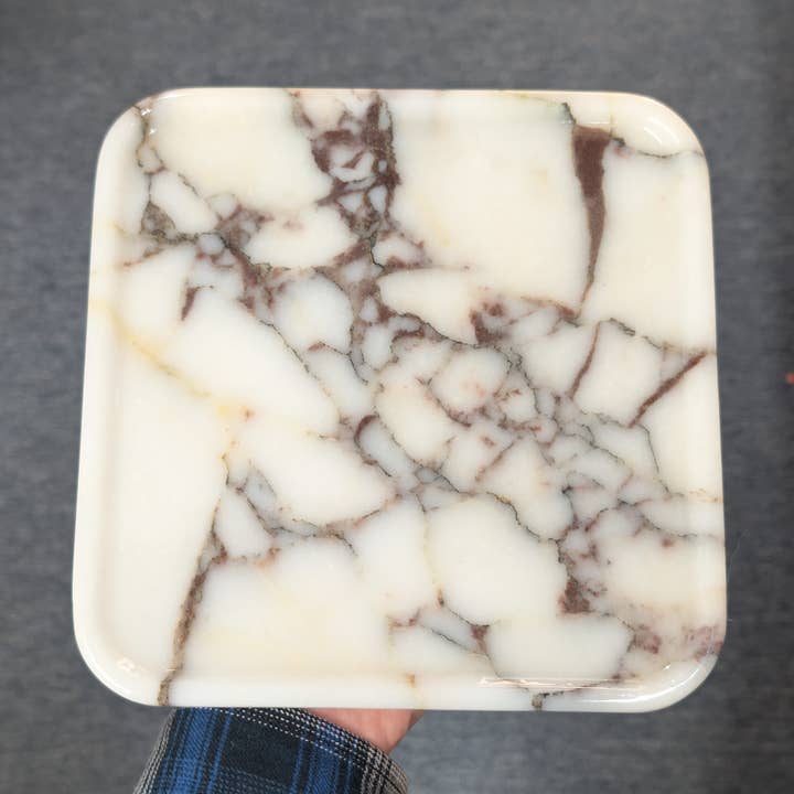 Bandeja de Mármore Polido por atacado de The Crystal Tabby