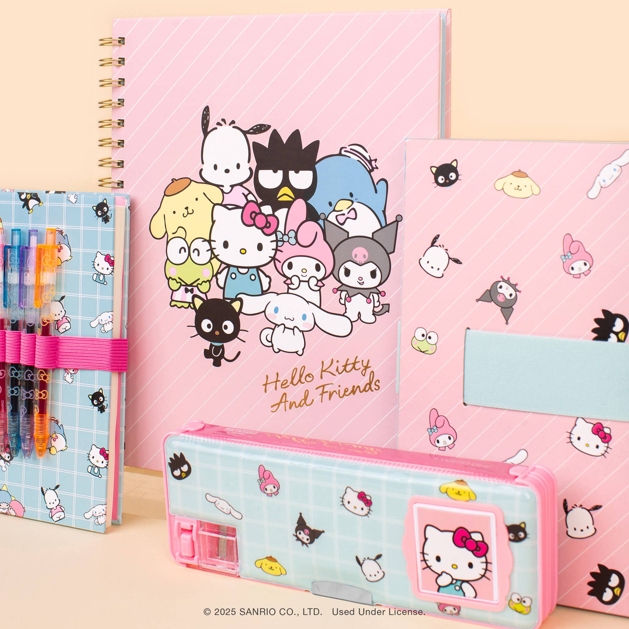Studio Oh! - Wholesale Pencil Case/Pouch - Hello Kitty and Friends Blue Grid Pencil Case1