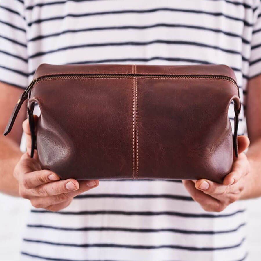 Vida Vida – wholesale Toiletry bag – men's – Groom Leather Wash Bag12