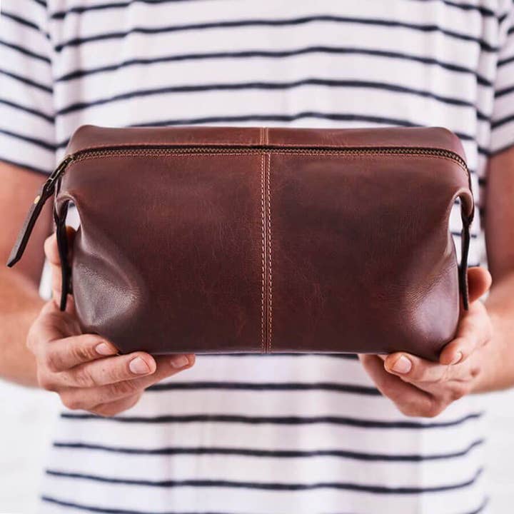 Vida Vida – wholesale Toiletry bag – men's – Groom Leather Wash Bag12