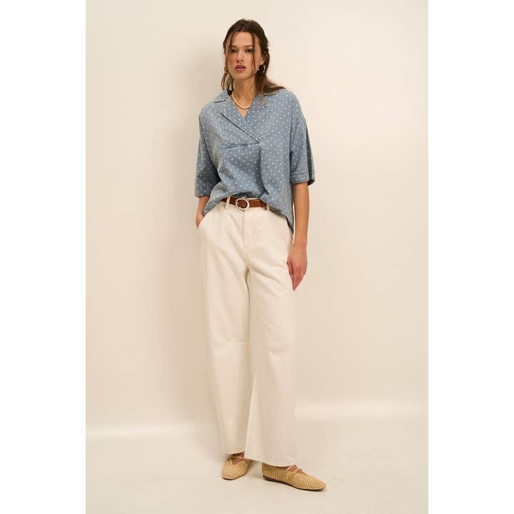 The GREii - Wholesale Knit Top - Women's - Wide Placket Polka Dot Top10