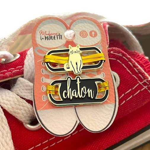 Bijoux lacets chaton pour la vente par Madame la mouette