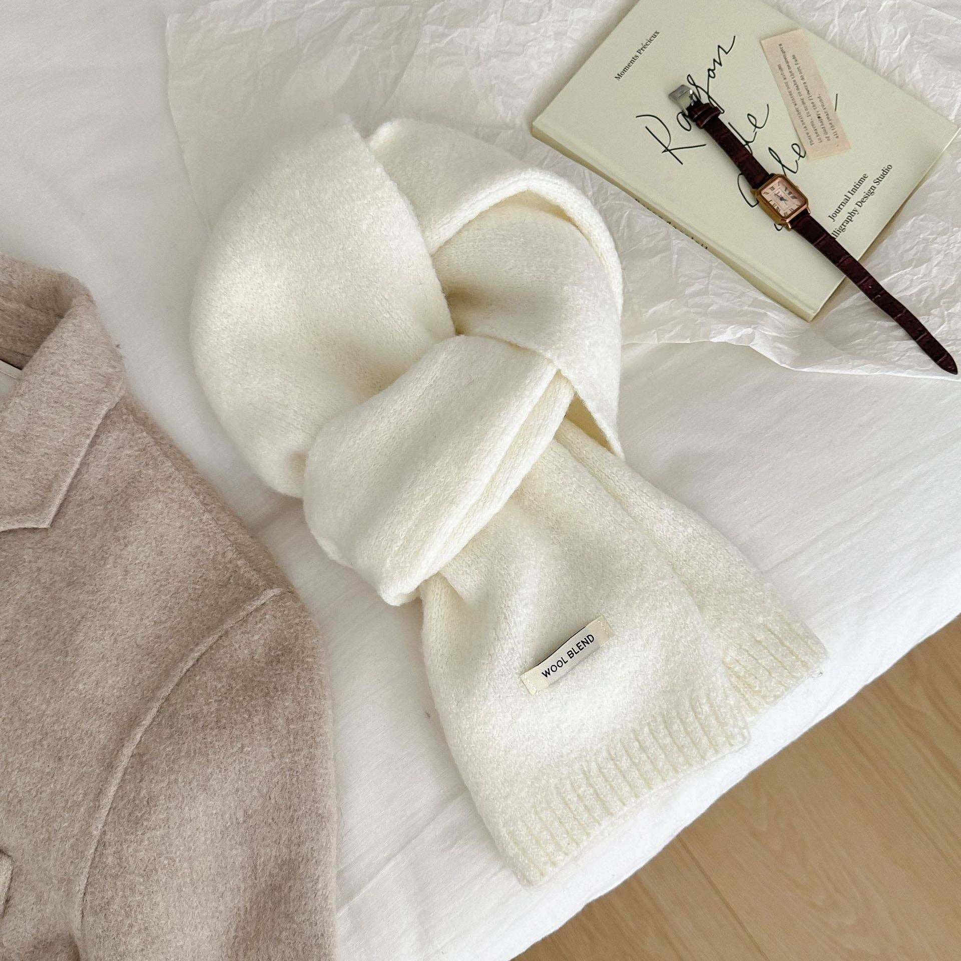 VividLux - Vente Écharpe – femme - Écharpe Enveloppante Unie Confortable10