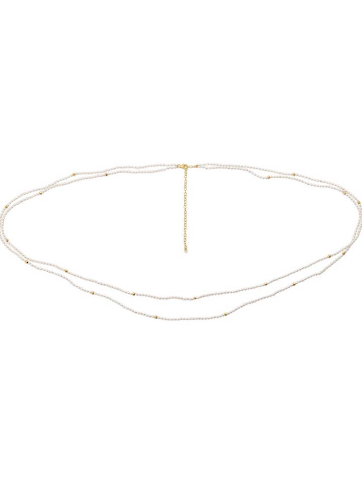 Jayne Double Pearl Belly Chain for wholesale by NAiiA