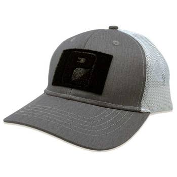 Retro Trucker 2-Tone Pull Patch Hat by Snapback - Steel Blue and Silver