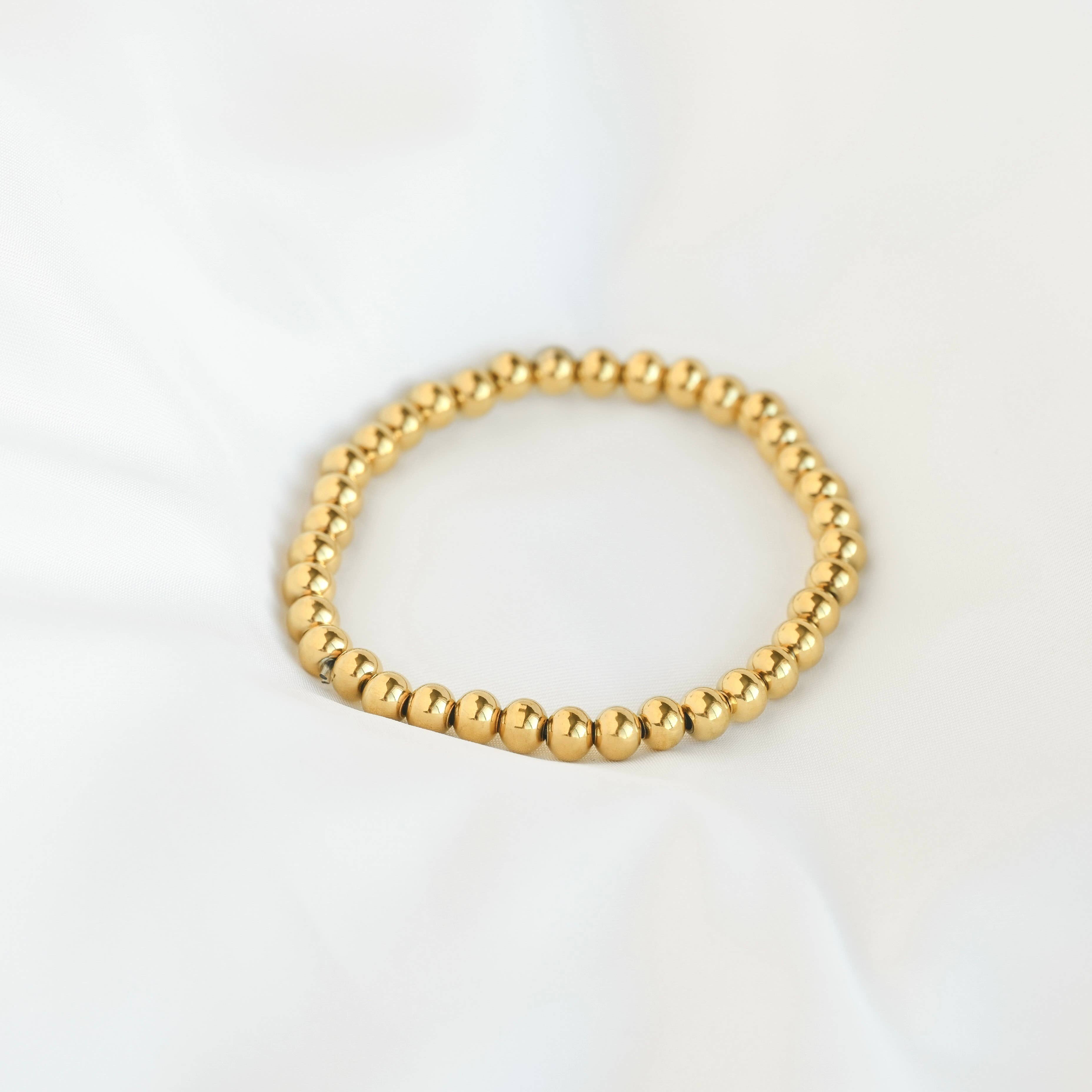 Blueyejewelry - Vente Bracelets maillon et chaîne - Bracelets en acier inoxydable plaqué or 18 carats - perles, maille papier, et tennis13