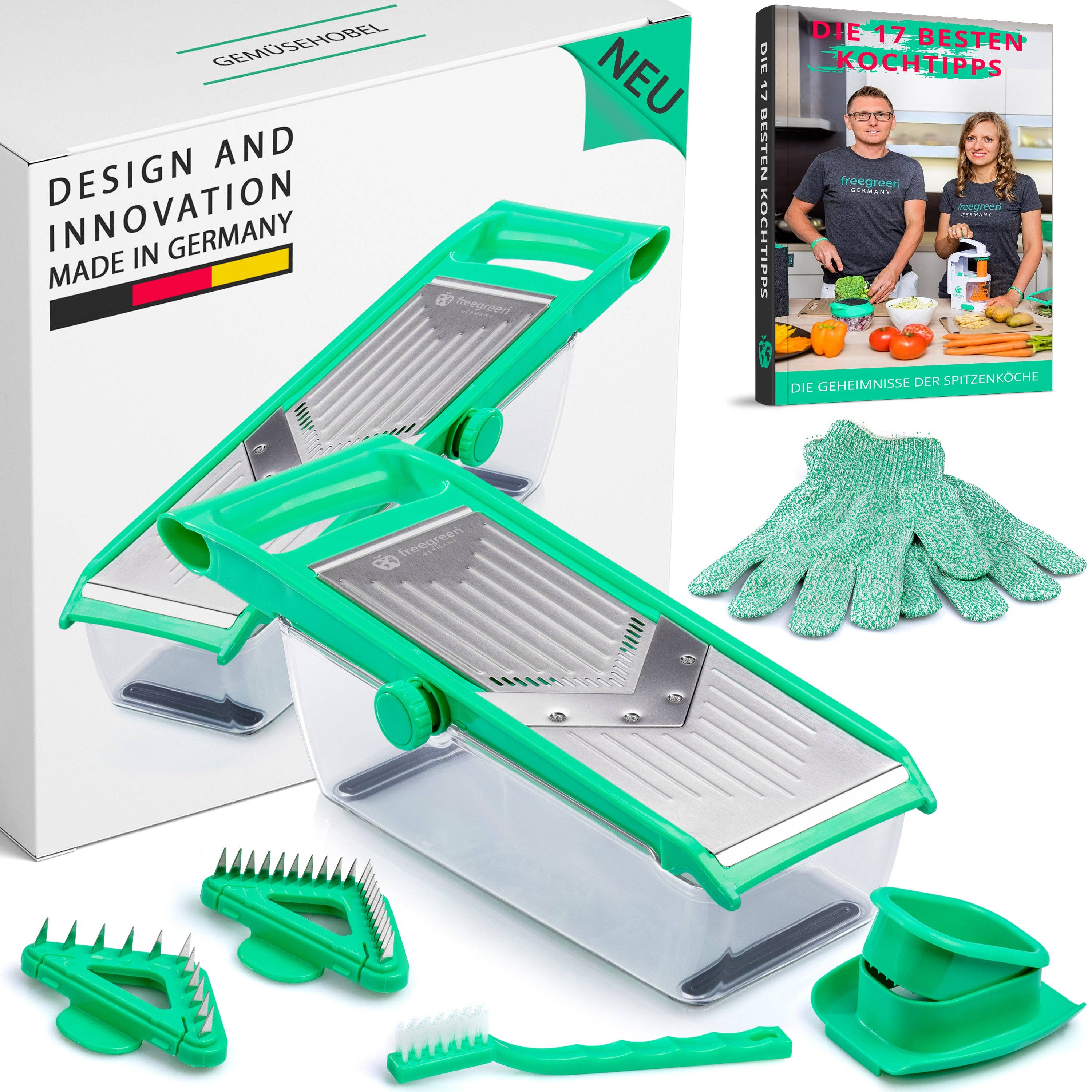 freegreen® - Vendita all'ingrosso Utensile/attrezzo da cucina - Affettatrice per verdure multifunzione freegreen®1