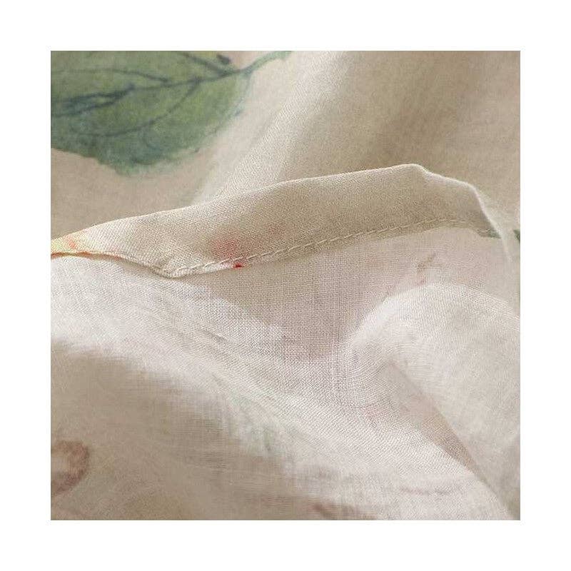 Abricot Chemise imprimée en lin avec col montant d’inspiration chinoise en vente sur Faire3