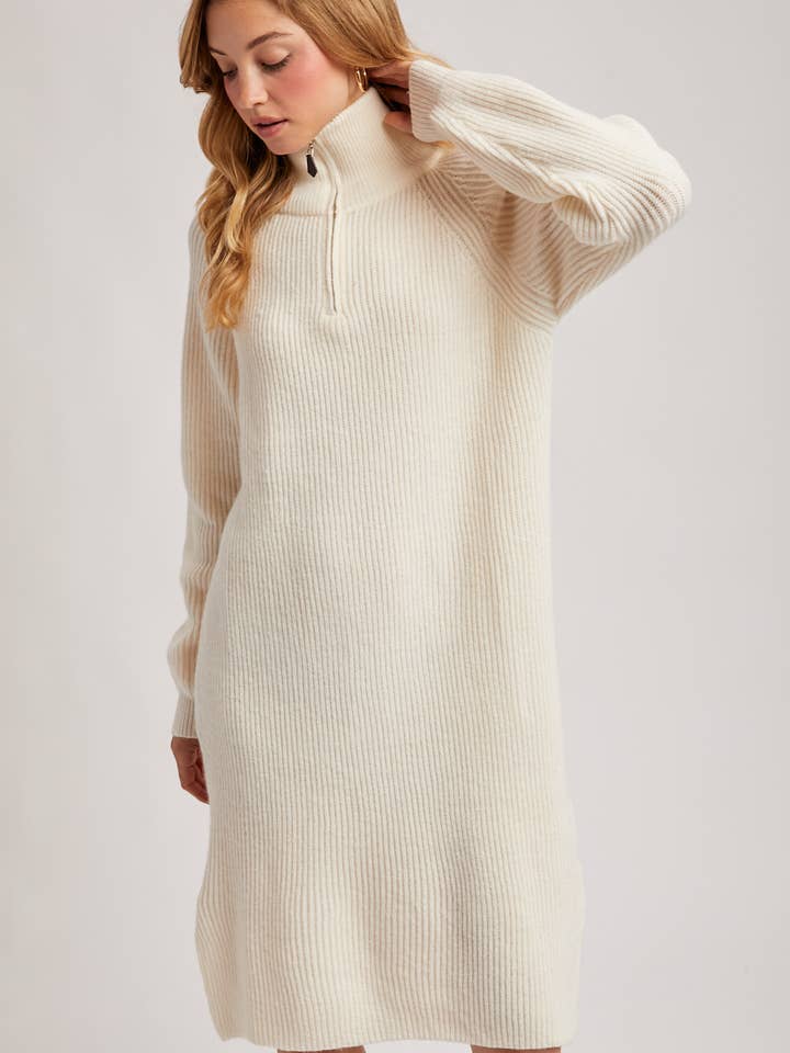 Bluivy - Wholesale Dress - Women's - QUARTER ZIP SWEATER DRESS17