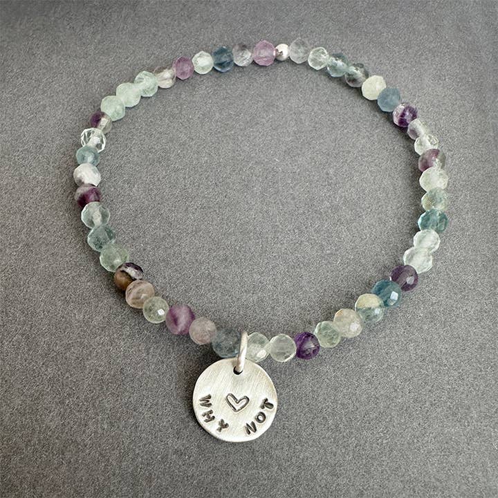 Why Not - Sterling & Fluorite Stretch Bracelet for wholesale by Leslie Ishihara Designs