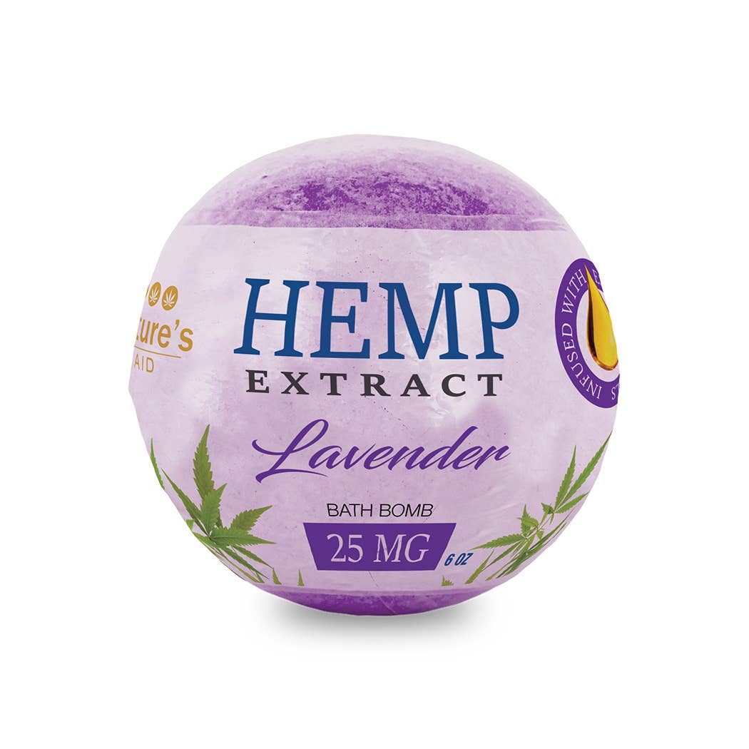 Nature's Aid - Wholesale Bath Bomb/Fizz - Hemp Bath Bomb - Lavender0