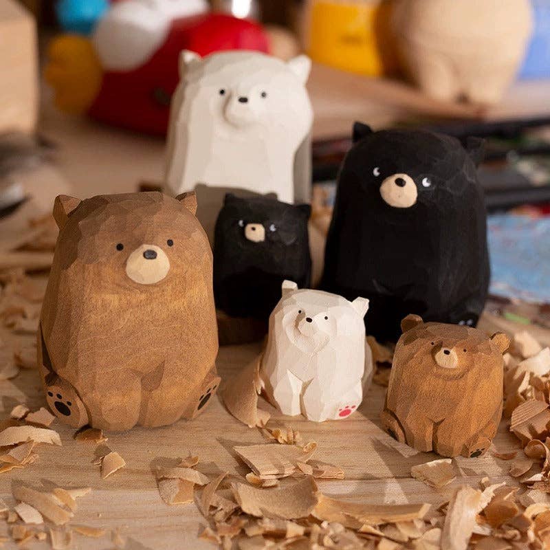 Gohobi （We cover U.S. import duties） - Wholesale Decorative Figurine - Gohobi Handcrafted Wooden Bear Ornament2