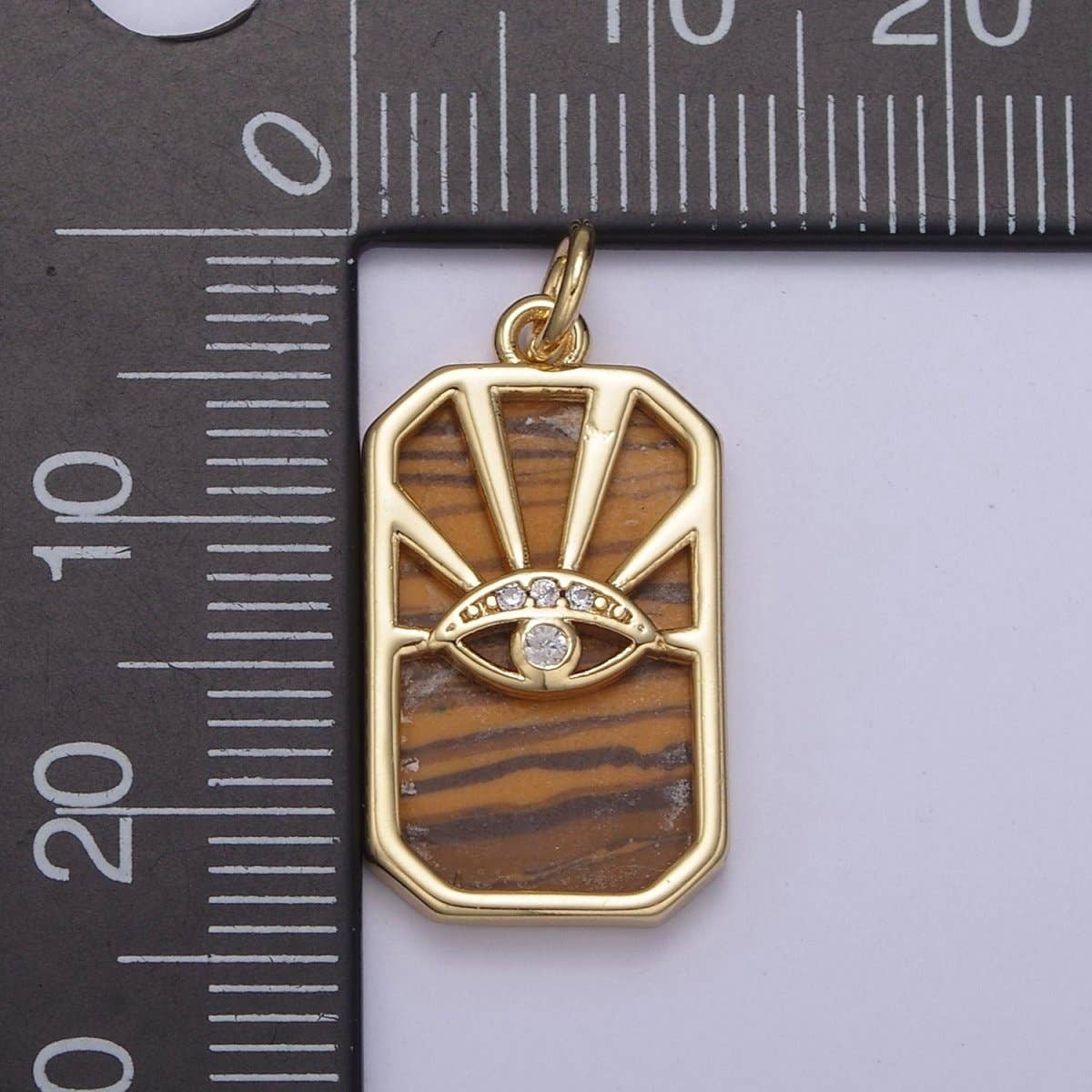 Aim Eternal - Wholesale Pendant/Charm Necklace - Gold Evil Eye Charm Necklace, Tiger Eye, Abalone, Pearl Evil Eye Charm Necklace, Rectangle Evil Eye Charm, Evil Eye Tag, Square Evil Eye Charm, Eye of Ra N-774 - N-7763
