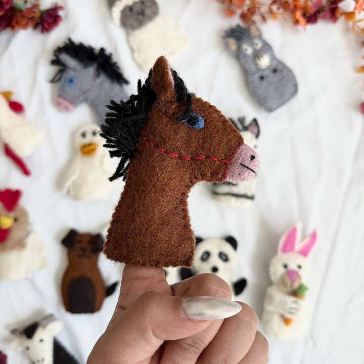 Karma Nepal Crafts - Wholesale Finger Puppet - Kids & Baby - Handmade  Wool Felted Farm Animal Finger Puppet7