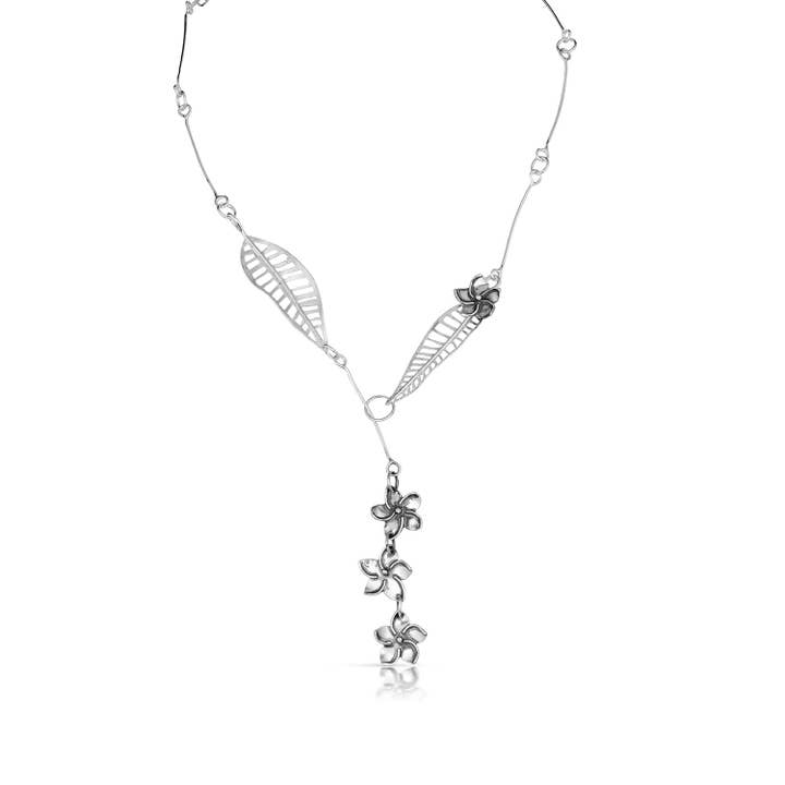 Collar Rolo de Plumeria para venta al por mayor de Silver Garden Designs