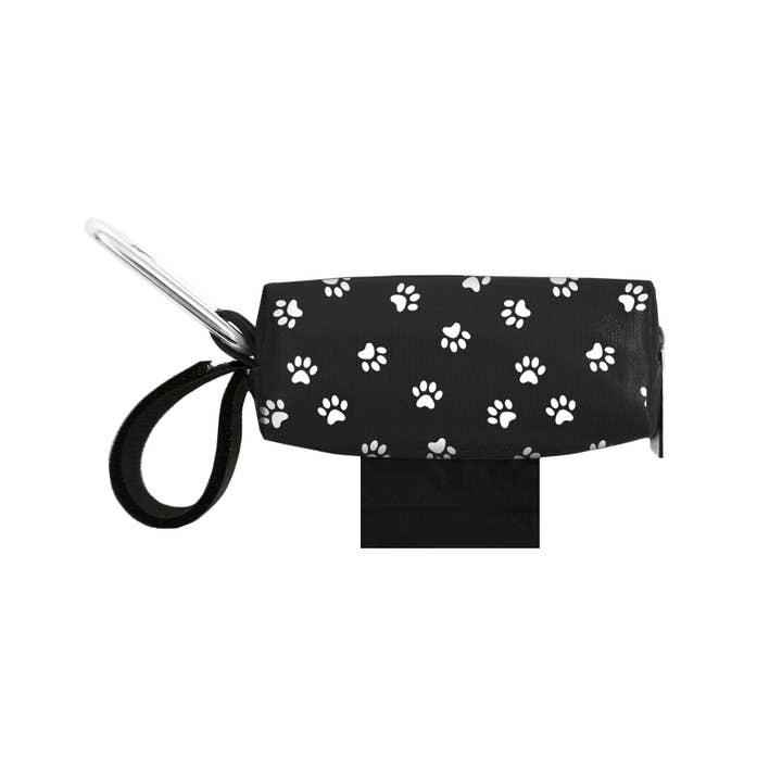 Doggie Walk Bags - Wholesale Pet Poop Bag Dispenser - Black Paw Duffel Poop Bag Holder