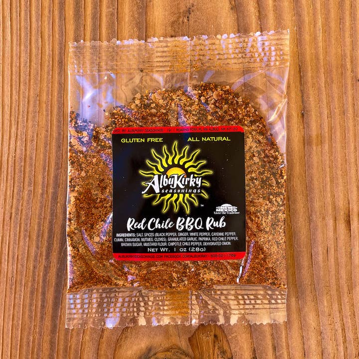 AlbuKirky Seasonings - Wholesale Rub - Red Chile BBQ Rub 1oz pouch packet0