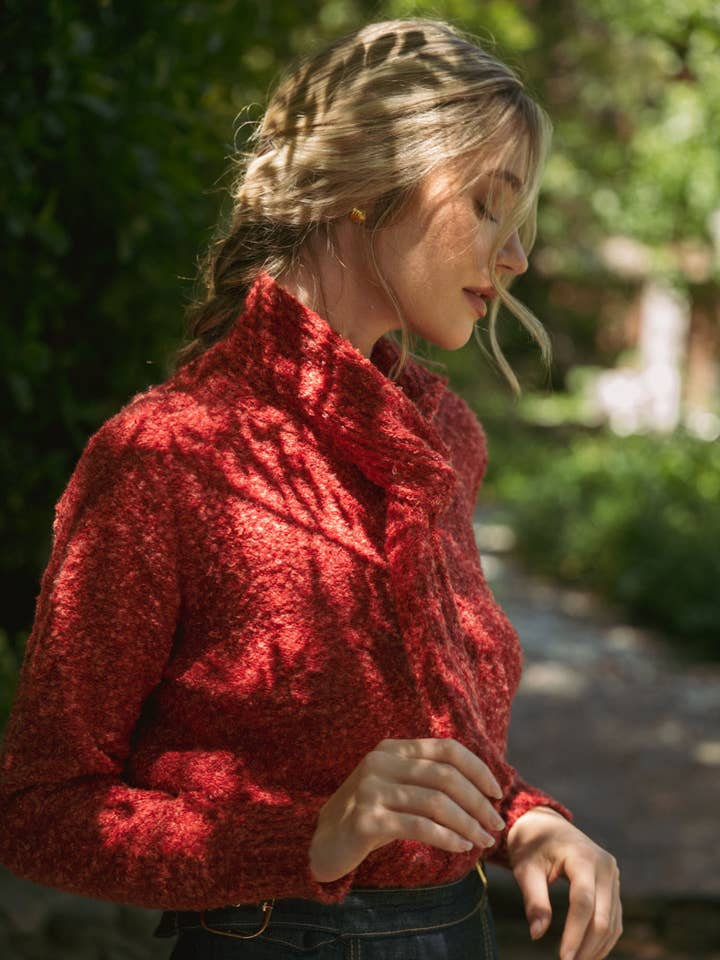 &MERCI - Wholesale Cardigan - Women's - TYING NECK SWEATER CARDIGAN MSW1102716