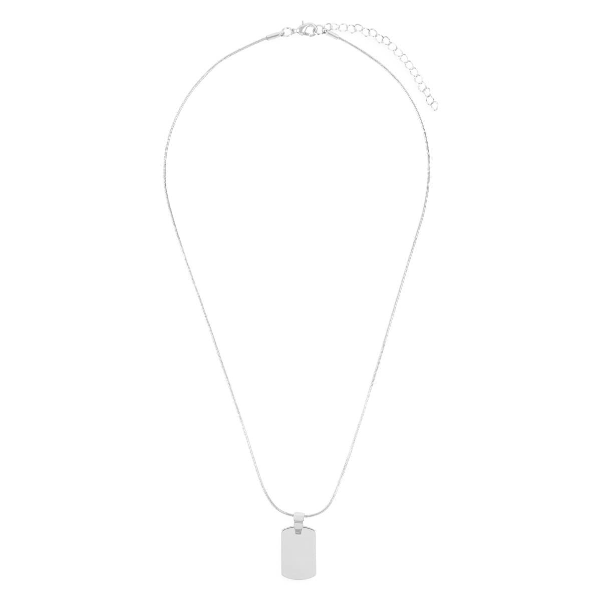 MYS Wholesale Inc - Wholesale Pendant/Charm Necklace - Blank Dog Tag With Layered Chain Necklace9