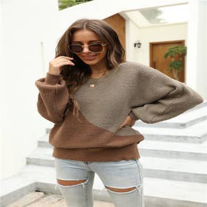 Sweater Mora In Color Block Print Multi Color