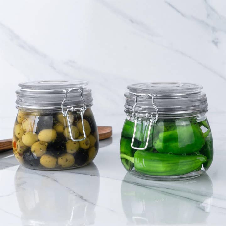 Rinkit Ltd - Wholesale Jar - Argon Tableware Glass Storage Jar - 500ml - Clear Seal