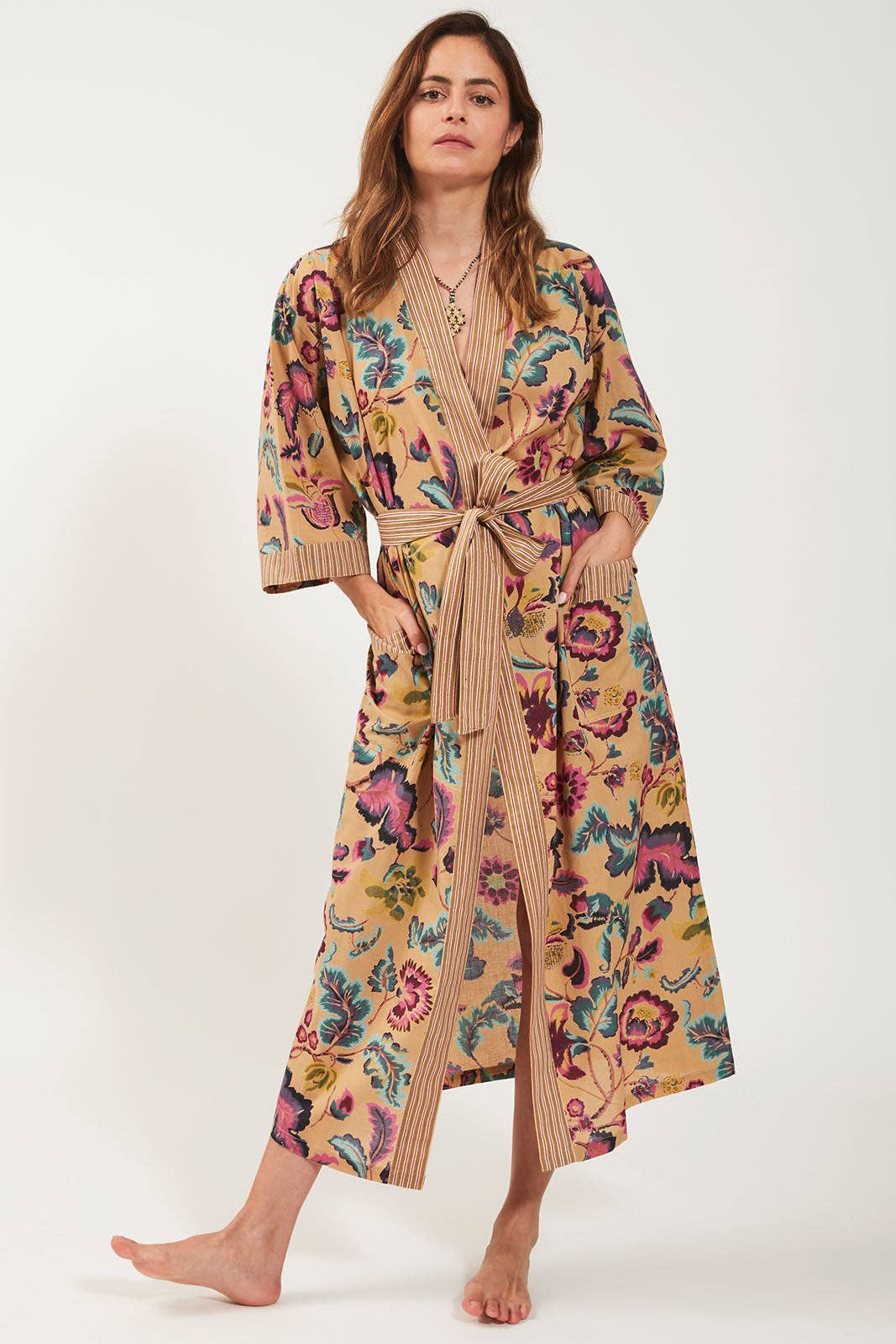 Curiosity Lab - Vendita all'ingrosso Kimono - Donna - Kimono lungo in cotone indiano Mandu29