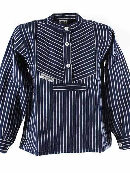 Finkenwerder breed gestreept vissershirt voor wholesale door Fishermen