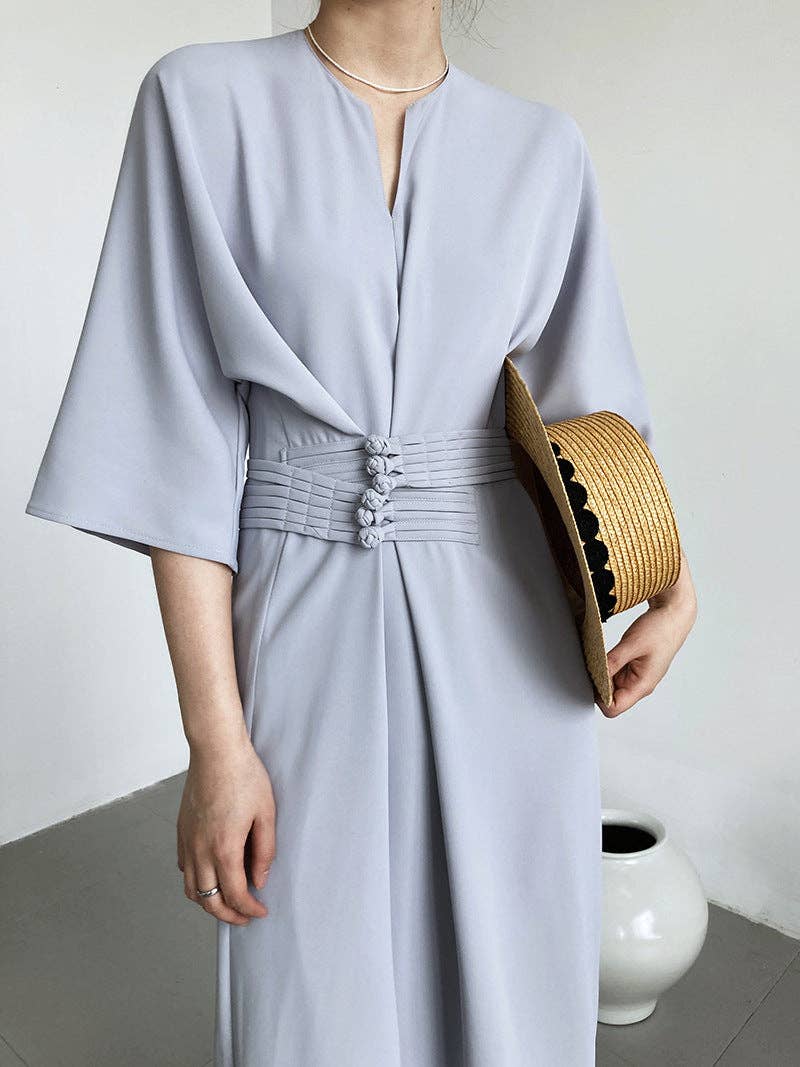 Marayn - Vente Robe – femme - 2025 NOUVELLE Robe Noeud Élégante Moderne Chic Touche Chinoise47