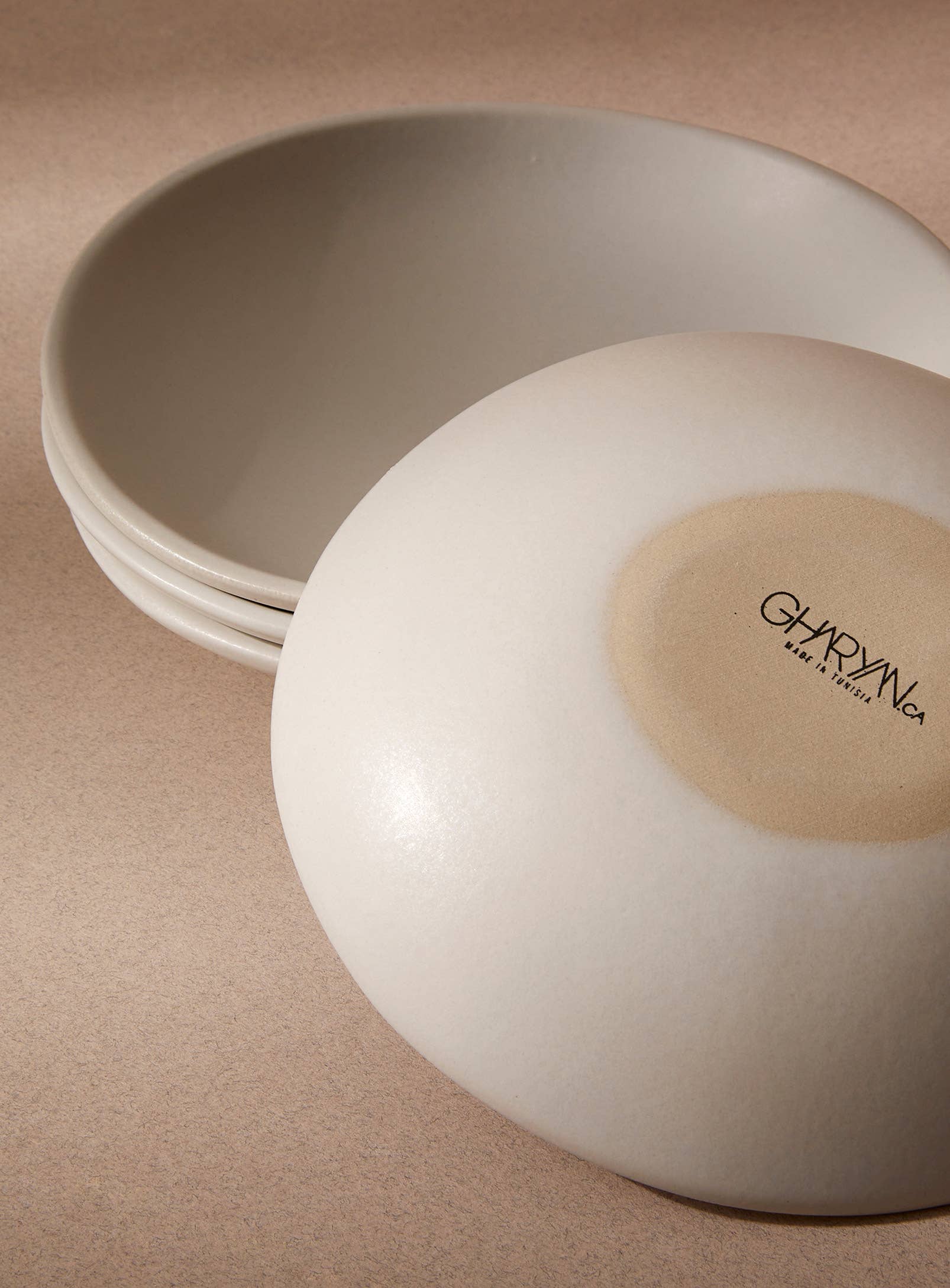 GHARYAN Stoneware & Olive Wood Tableware | Ships from USA - Wholesale Dinner Plate - Handmade Stoneware Dessert Plate | Dadasi 7.9"1