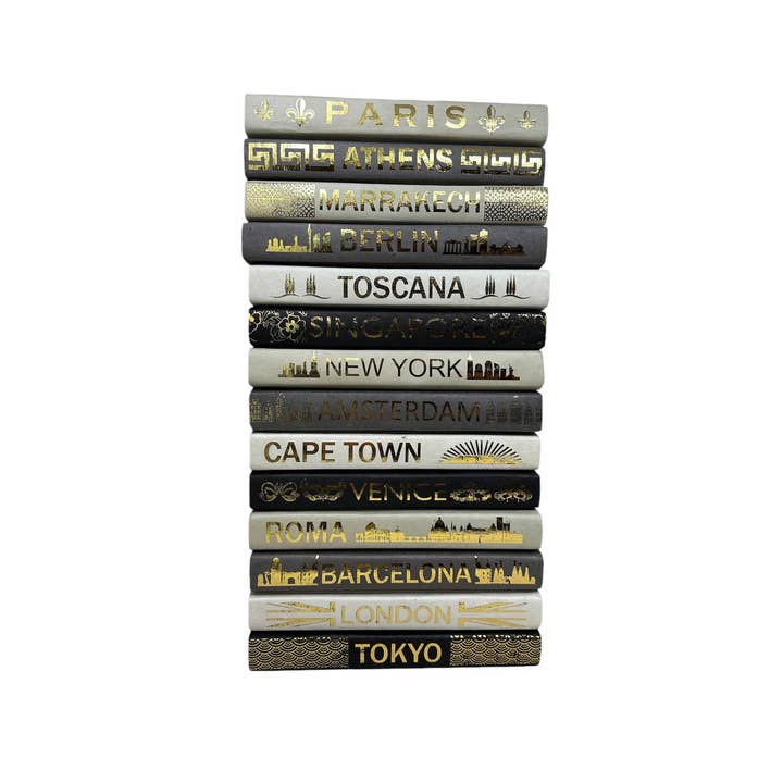 Rejse- og designjournaler med guldbogstaver 8,5-9,5" for engroshandel hos E. Lawrence, Ltd.