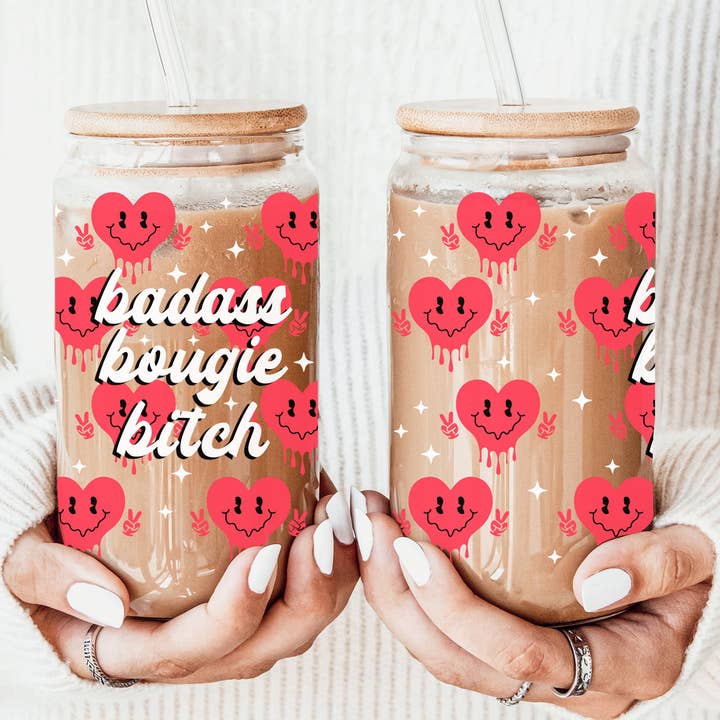 Valentines Day Gifts for Women Empowerment, Glass Tumblers for wholesale by Gia Roma