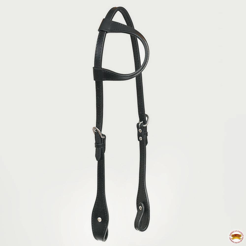 HILASON - Wholesale Horseback Riding Gear - Hilason Horse Genuine Leather One Ear Headstall Bridle GS Concho Black7