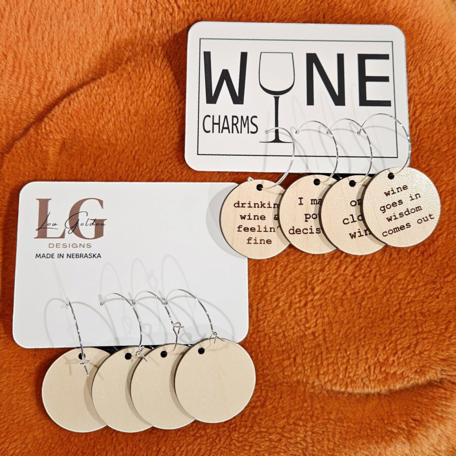 Lou Golden Designs - Wholesale Wine Charm - Pour Decisions Wine Glass Charms1