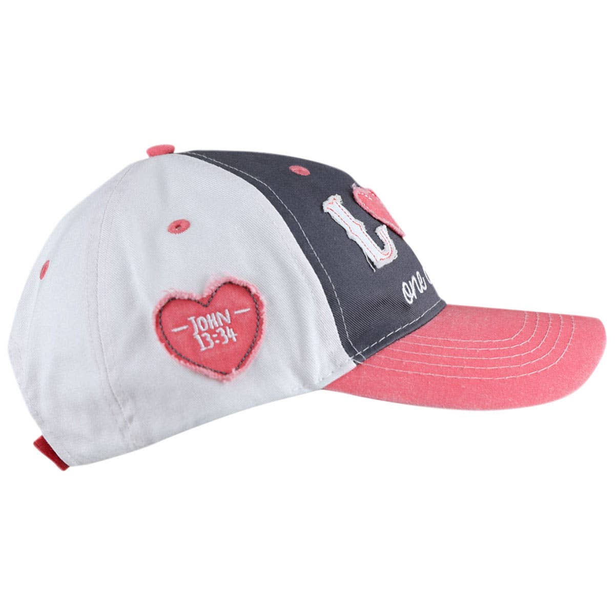Grey Pink Cherished Girl Womens Baseball Cap Love One Another for wholesale on Faire3