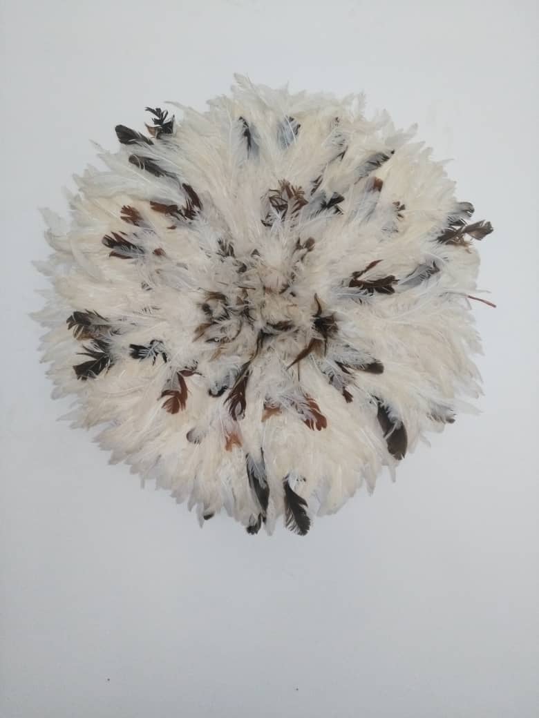 Beige and natural speckled white juju hat for wholesale on Faire7