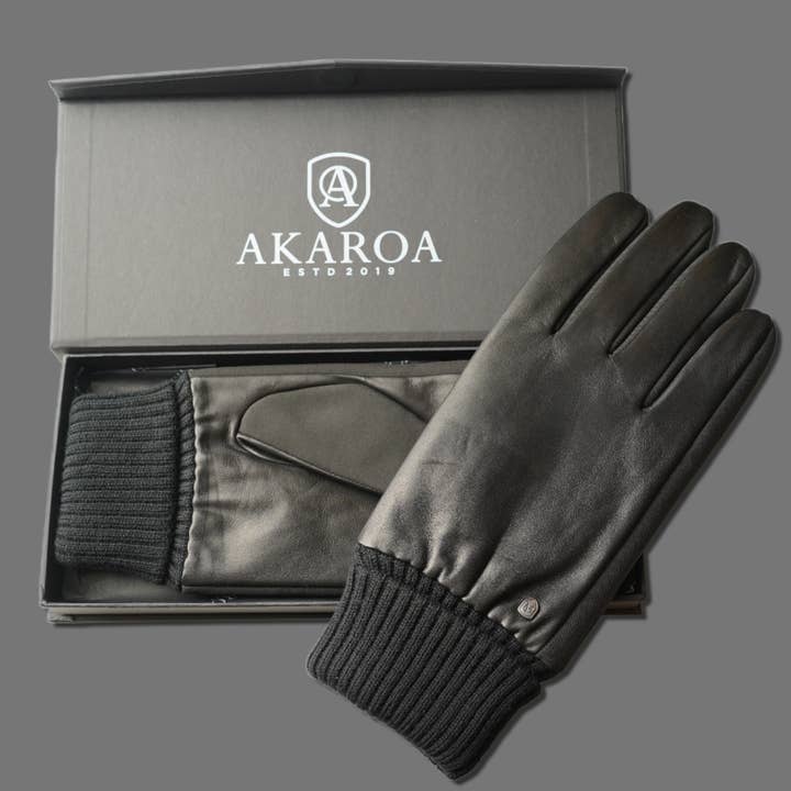 Akaroa - Wholesale Gloves - Men's - VAL men's leather gloves, smartphone function, Italian leather, Thinsulate thermal lining6