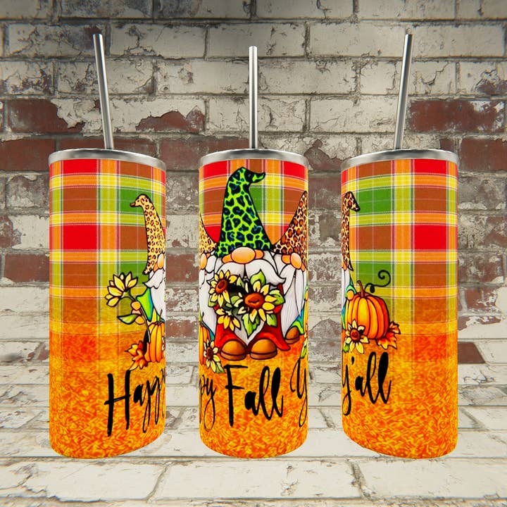 Joyeux automne à tous Gnome-Orange pour la vente par Triple D's Tumblers n More