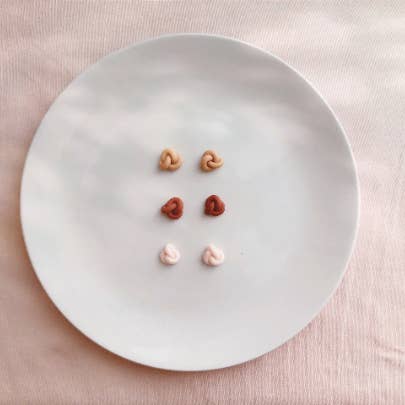 Polymer Clay Knot Stud Earrings for wholesale by Honey Dijon