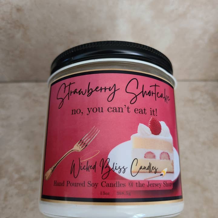 WBC Shops - Wholesale Jar/Filled Candle - Strawberry Shortcake Scented Soy Candle2