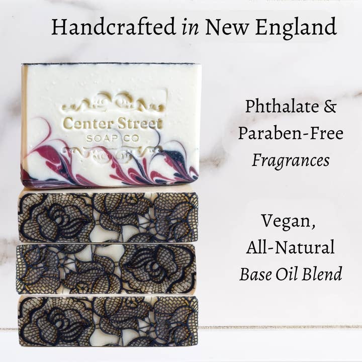 Center Street Soap Co - Wholesale Bar Soap - Lovely Lace Vegan Handmade Soap Bar - 4oz